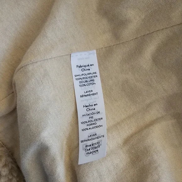 ALO Oversized Sherpa Teddy Trench Coat Zip Pockets Size XXS - Picture 8 of 8